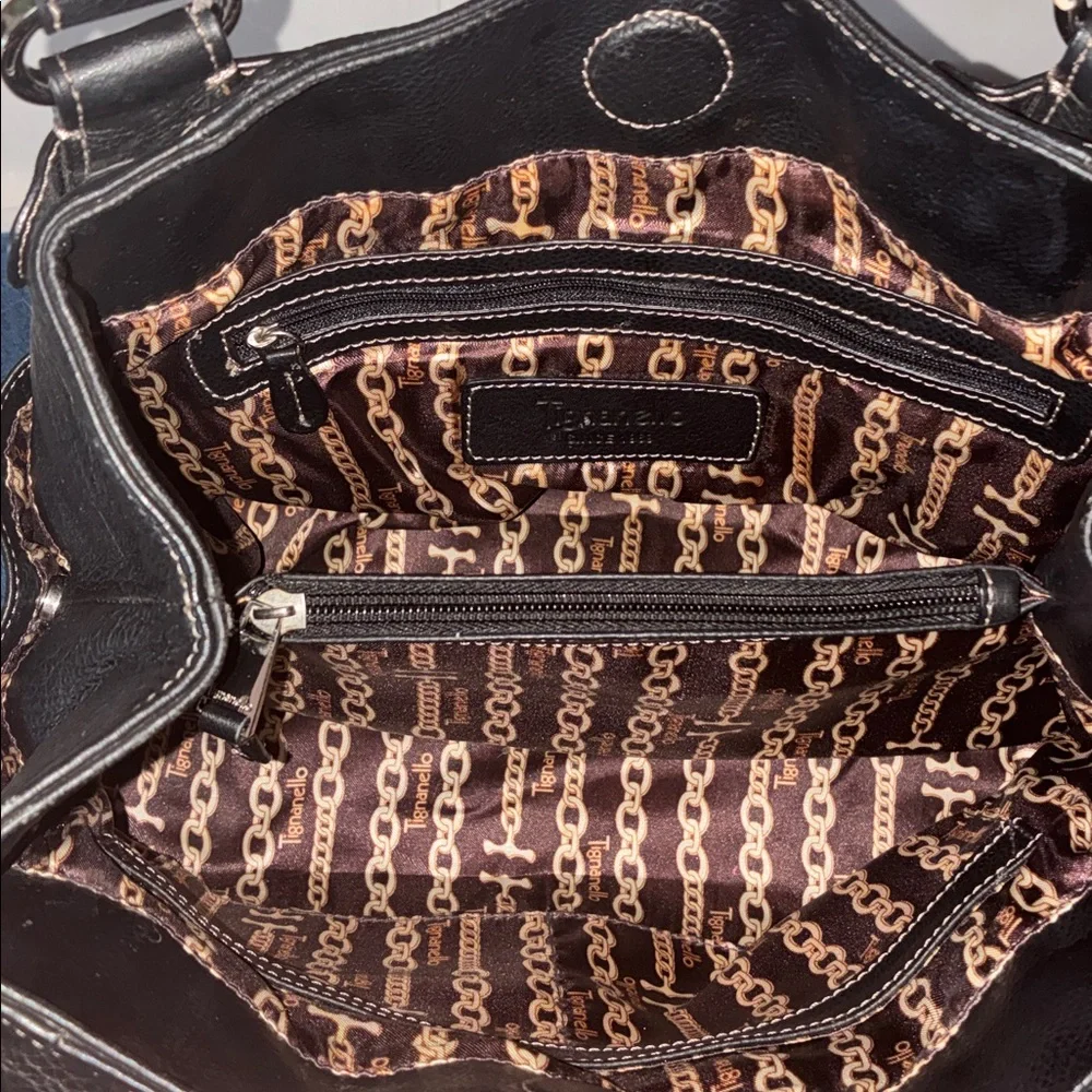 Tignanello Black Leather Shoulder Bag - Picture 7 of 11